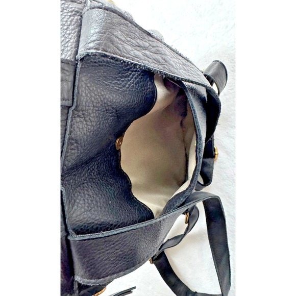 backpack leather jacket Genuine Leather & Canvas Vintage Backpack